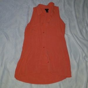 Button up sleeveless blouse